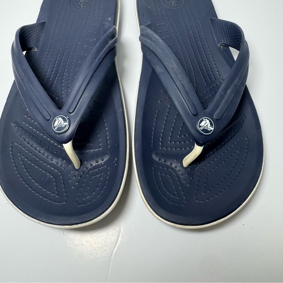 Crocs Bayaband Crocband Flip Flop Sandals Navy Blue Men’s 9 / Women’s 11 Beach - Picture 3 of 7